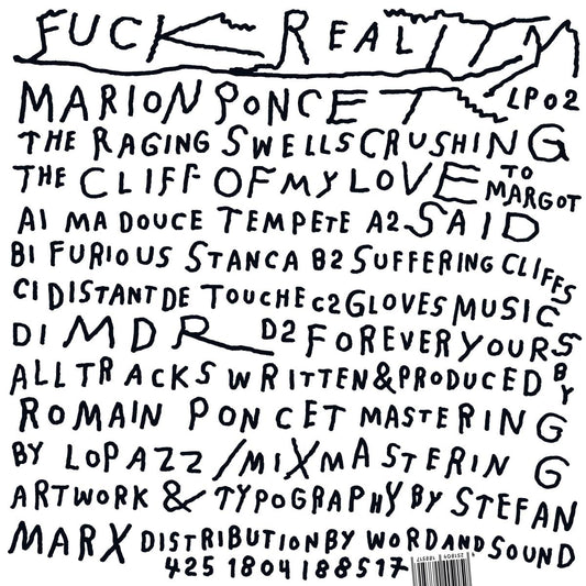 Marion Poncet - (PRESALE 09/18/26) The Raging Swells Crushing The Cliff Of My Love (VINYL 2xLP Fuck Reality FCKRLTYLP02 2026) | NEW - DEEP HOUSE *NEW*