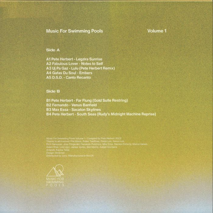 Various - Music For Swimming Pools Volume 1 (VINYL) | Mint (M) Mint (M) - DEEP HOUSE *NEW*