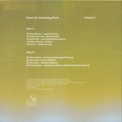 Various - Music For Swimming Pools Volume 1 (VINYL) | Mint (M) Mint (M) - DEEP HOUSE *NEW*