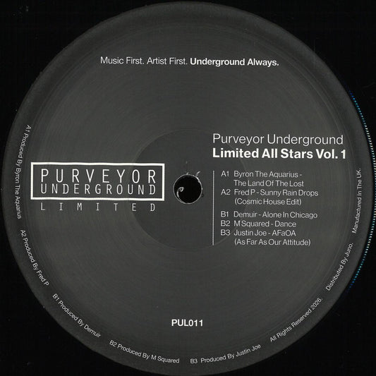 Various - Purveyor Underground Limited All Stars Vol 1 (VINYL 12" Purveyor Underground Limited PUL011) | NEW Mint (M) Mint (M) - DEEP HOUSE *NEW*