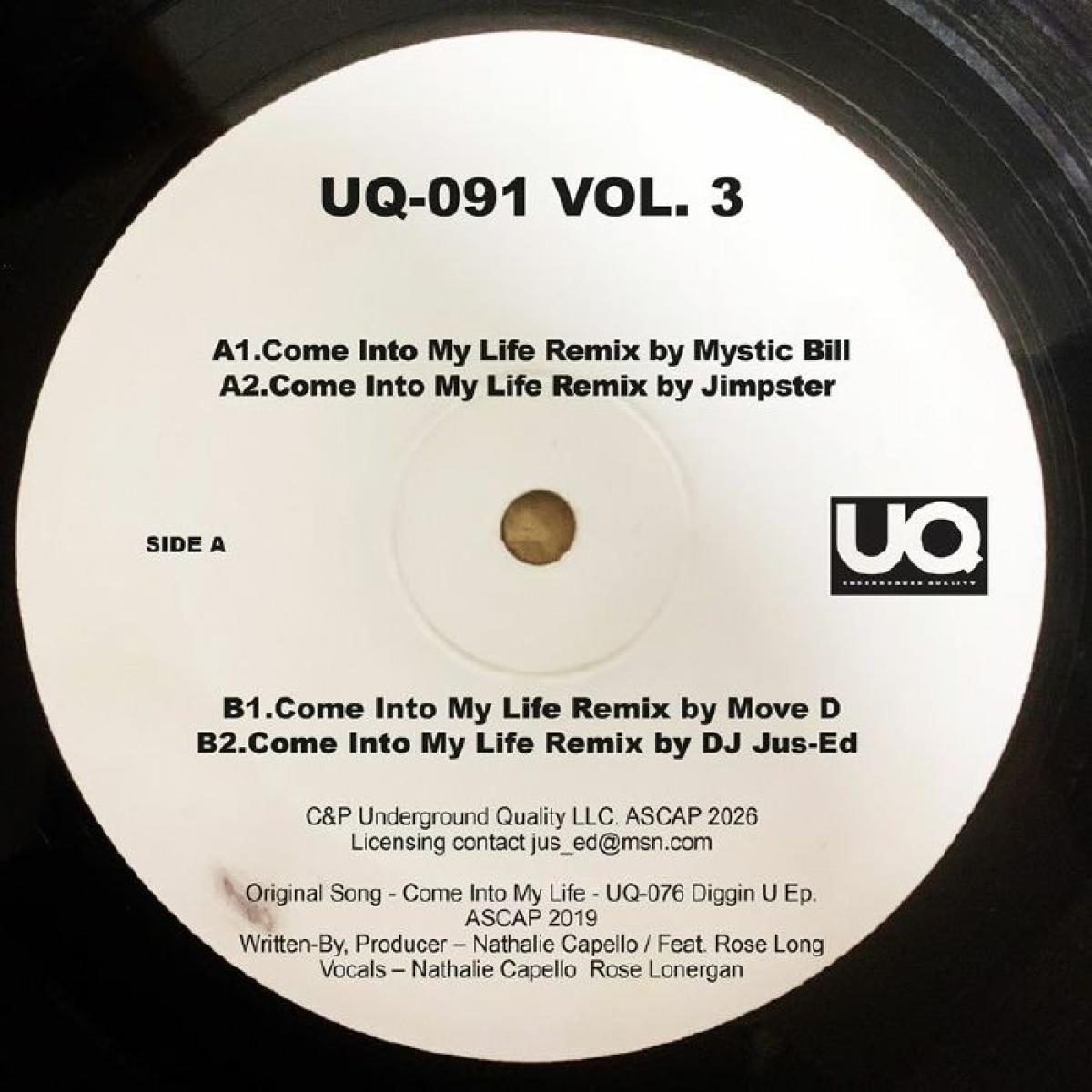 Nathalie Capello / Rose Lonergan - (PRESALE 10/30/26) Come Into My Life Remix Vol 3 (VINYL 12" Underground Quality) | NEW - DEEP HOUSE *NEW*