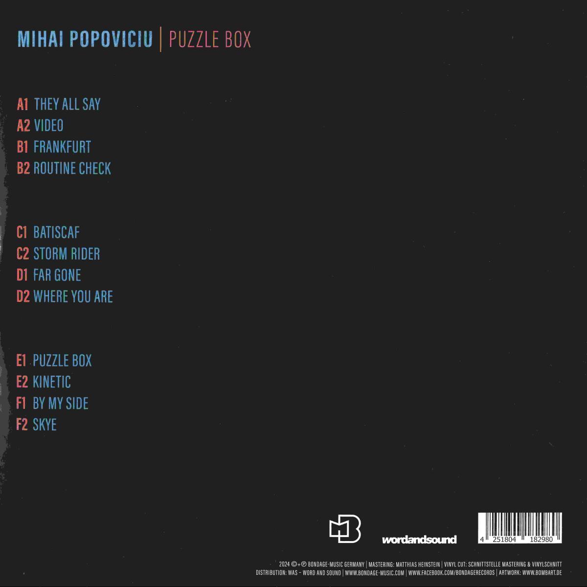 Mihai Popoviciu - (PRESALE 10/8/26) Puzzle Box [2026 Repress] (BLUE VINYL 3xLP Bondage) | NEW - DEEP HOUSE *NEW*