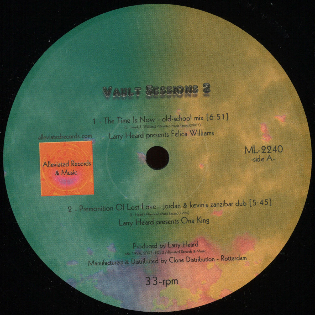 Larry Heard - Vault Sessions 2 (VINYL 12" Alleviated) | NEW Mint (M) Generic - DEEP HOUSE *NEW*