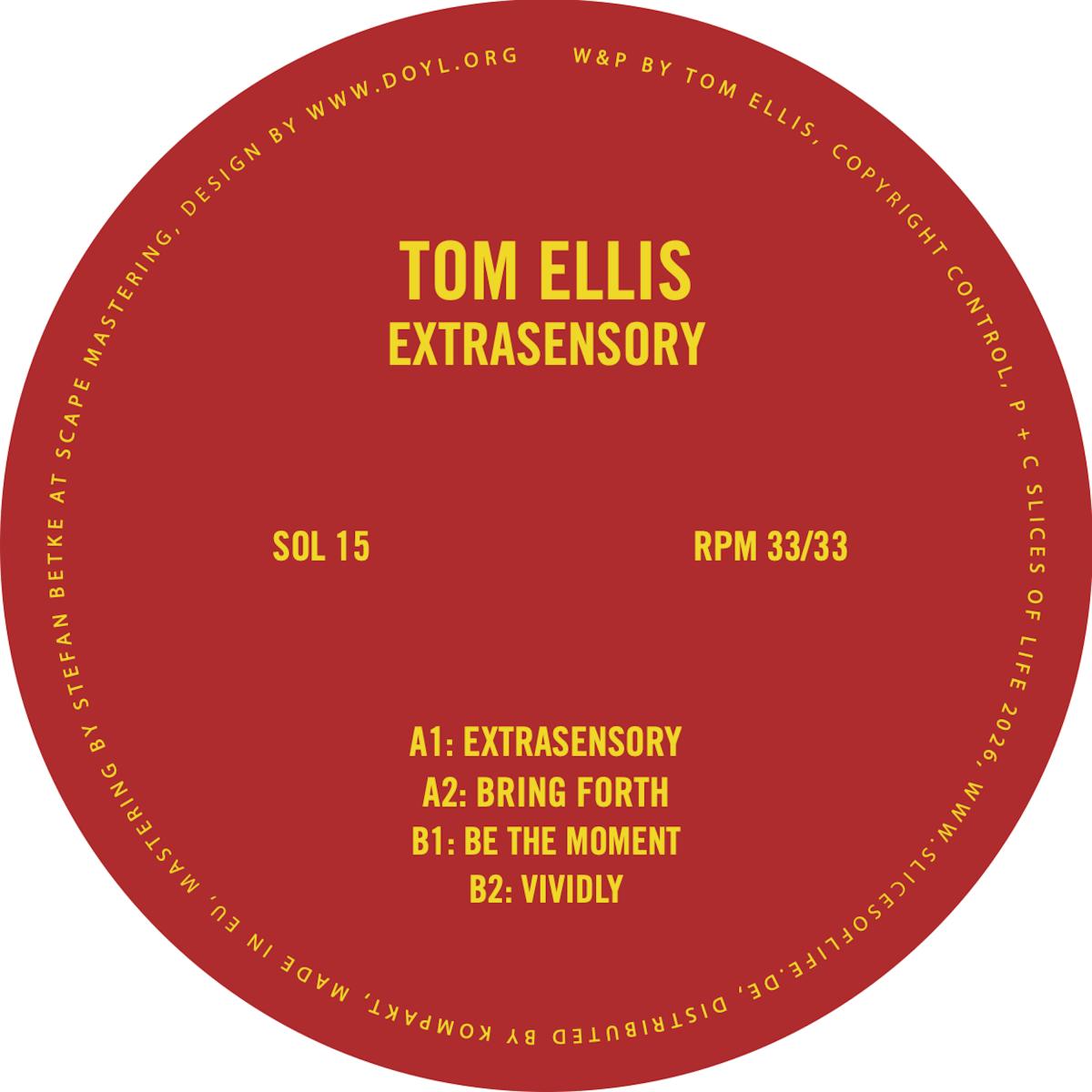 Tom Ellis - (PRESALE 11/6/26) Extrasensory (VINYL 12" Slices of Life) | NEW - DEEP HOUSE *NEW*