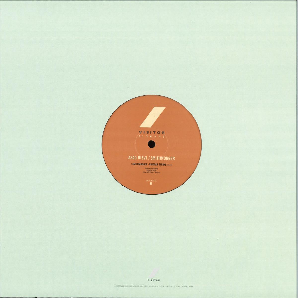 Asad Rizvi / Smithmonger - 25 Years Visitor (Part 2) (VINYL 12" Visitor) | NEW - DEEP HOUSE *NEW*