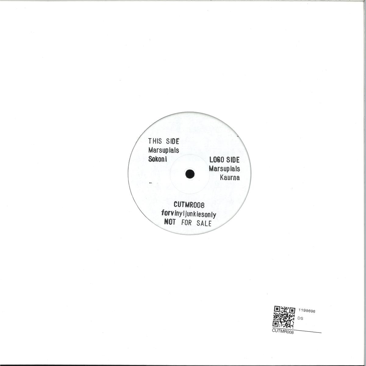 Marsupials - Sokoni / Kaurna (VINYL 12" CUT MY RECORDS CUTMR008) | NEW Mint (M) Mint (M) - DEEP HOUSE *NEW*