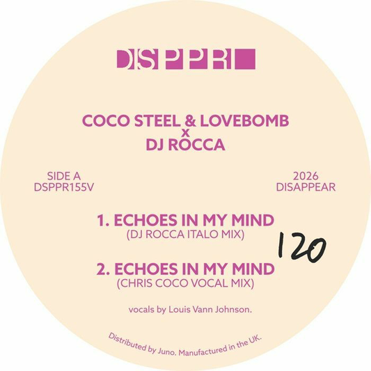 Coco Steel & Lovebomb - (PRESALE 8/17/26) Echoes In My Mind / Mama Sol Mama Africa (VINYL) | Mint (M) Mint (M) - DEEP HOUSE *NEW*