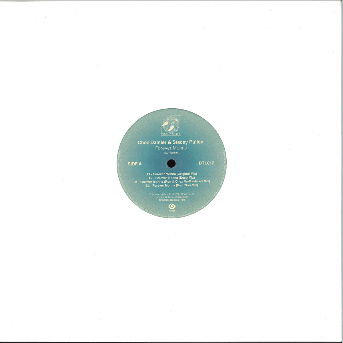Chez Damier & Stacey Pullen - Forever Monna (2021 Edition) (VINYL 12" Back To Life) | NEW - DEEP HOUSE *NEW*