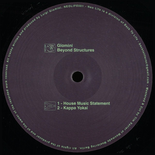 Giomini - (PRESALE 5/24/26) Beyond Structures (VINYL) | Mint (M) Mint (M) - DEEP HOUSE *NEW*