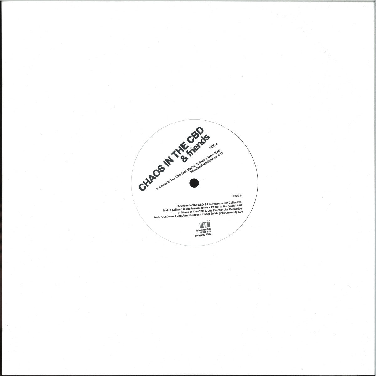 Chaos In The CBD & Friends - Emotional Intelligence / It's Up To Me (VINYL 12" Neroli) | NEW Mint (M) Mint (M) - DEEP HOUSE *NEW*
