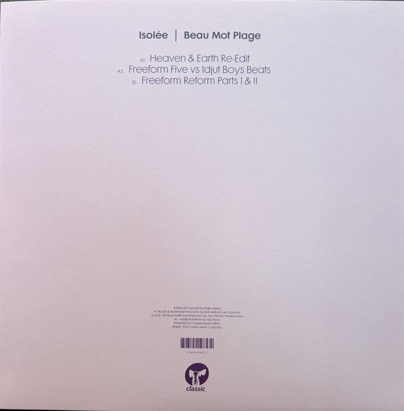 Beau Mot Plage (Remixes)(VINYL) | Mint (M) Mint (M) - DEEP HOUSE *NEW*