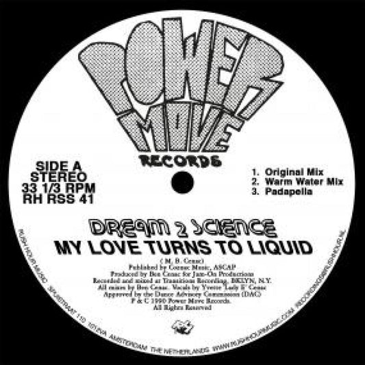 Dream 2 Science - (PRESALE 09/25/26) My Love Turns To Liquid (VINYL 12" Rush Hour RHRSS41) | NEW - DEEP HOUSE *NEW*