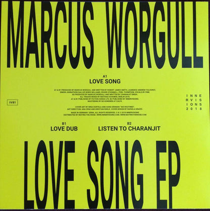 Marcus Worgull - Love Song | Mint (M) Mint (M) - DEEP HOUSE *SEALED*