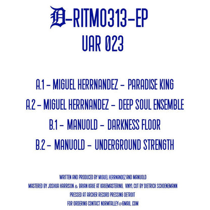 D-Ritmo 313 EP (12" VINYL) | Mint (M) Mint (M) - DEEP HOUSE *SEALED*
