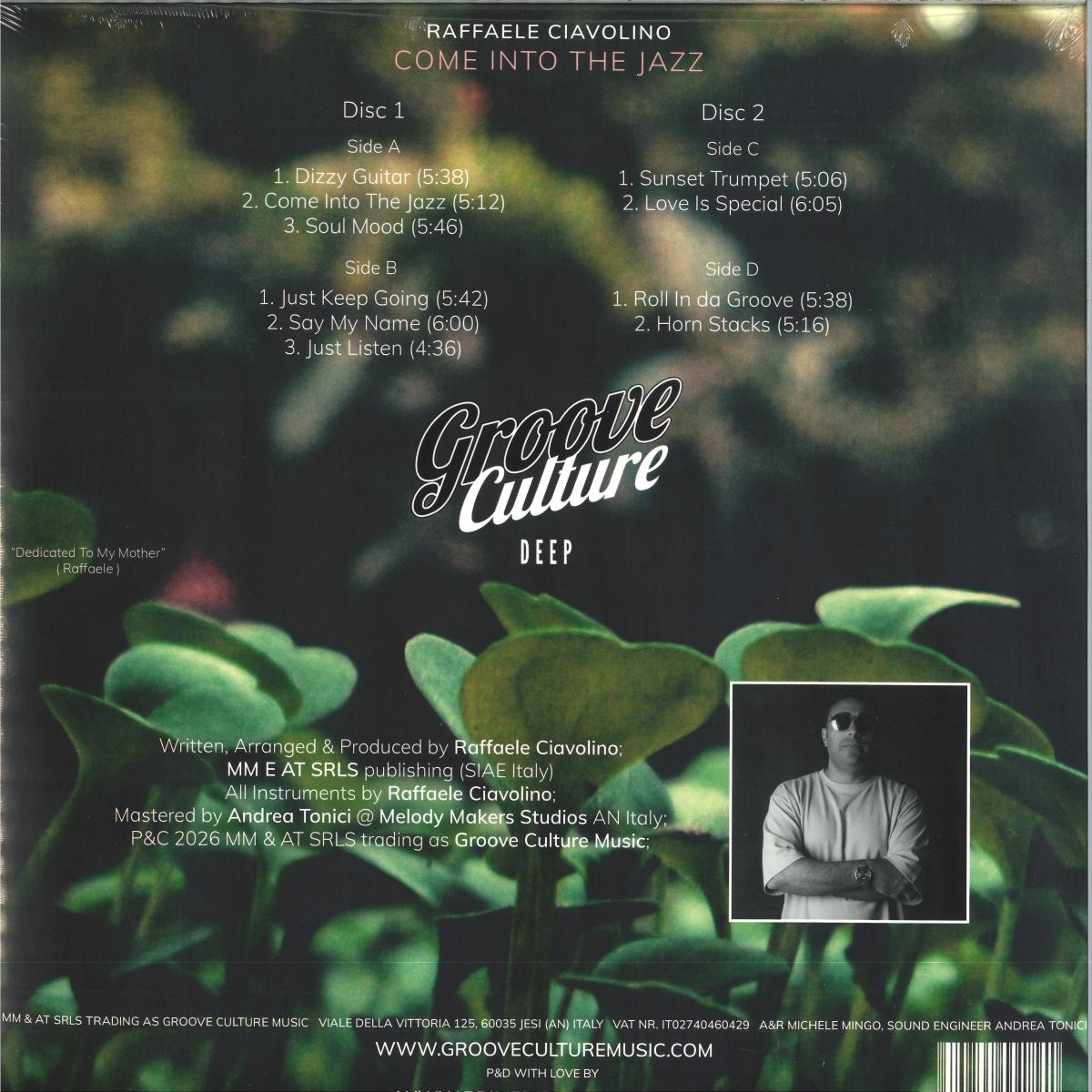 Raffaele Ciavolino - Come Into The Jazz (VINYL 2xLP GROOVE CULTURE GCVDEEP009 2026) *DINGED* | NEW Mint (M) Excellent+ (EX+) - DEEP HOUSE *SEALED*