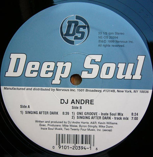 Andre Harris - Singing After Dark | Excellent+ (EX+) Generic - DEEP HOUSE / USED *EXCELLENT+*