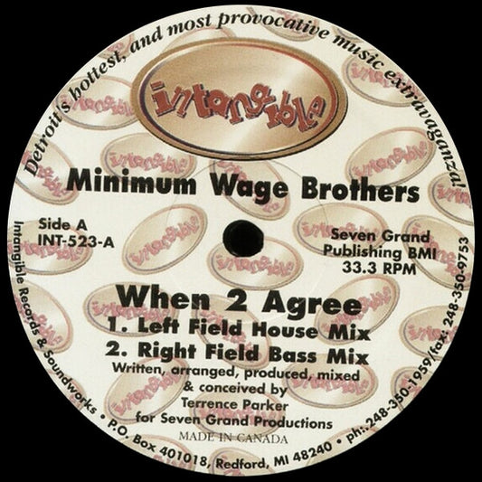 When 2 Agree (VINYL) | Excellent+ (EX+) Generic - DEEP HOUSE / USED *EXCELLENT+*