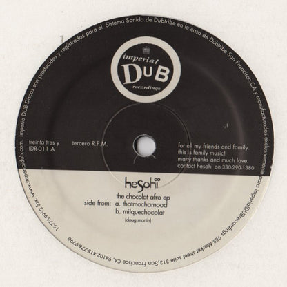 The Chocolat Afro EP (VINYL) | Excellent (EX) Generic - DEEP HOUSE / USED *EXCELLENT*