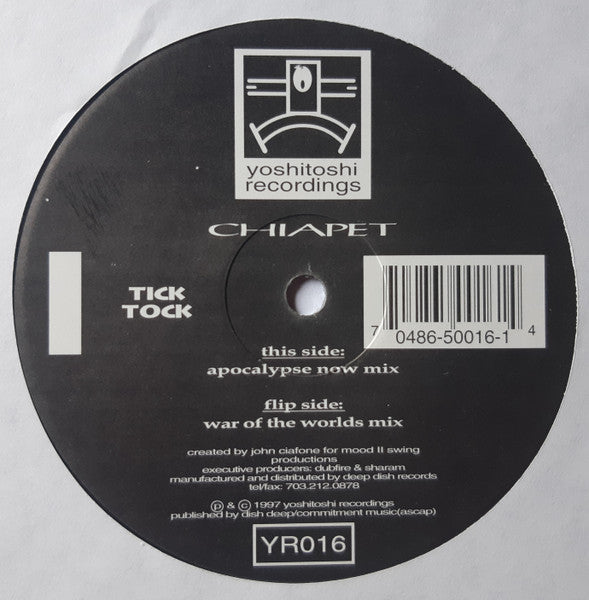 Tick Tock (12" VINYL) | Excellent (EX) Generic - DEEP HOUSE / USED *EXCELLENT*