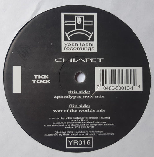 Tick Tock (12" VINYL) | Excellent (EX) Generic - DEEP HOUSE / USED *EXCELLENT*