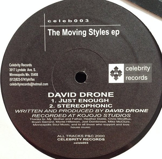 The Moving Styles EP | Excellent (EX) Generic - DEEP HOUSE / USED *EXCELLENT*