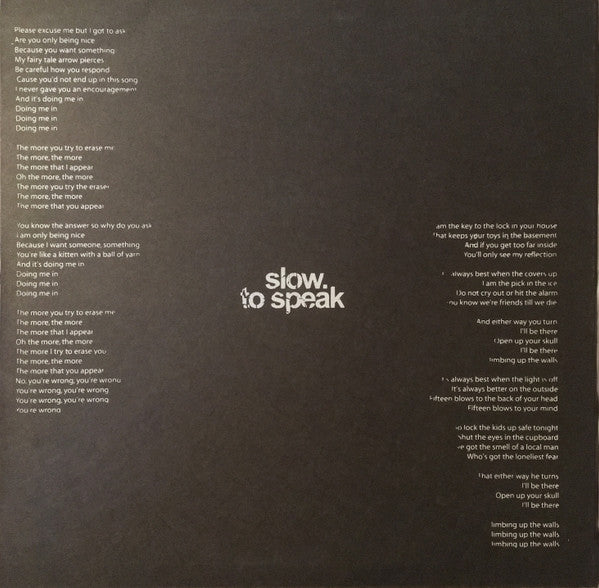 The Eraser - Slow To Speak Remix (12" VINYL) | Near Mint (NM or M-) Near Mint (NM) - DEEP HOUSE / USED *NEAR MINT*
