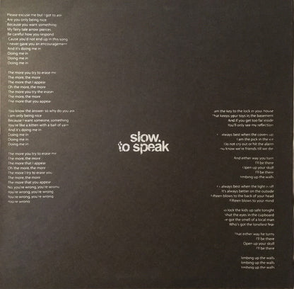 The Eraser - Slow To Speak Remix (12" VINYL) | Near Mint (NM or M-) Near Mint (NM) - DEEP HOUSE / USED *NEAR MINT*