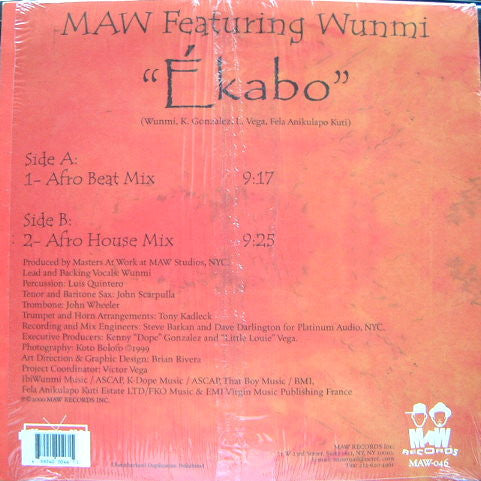 Masters At Work Featuring Xaviera Gold - Ékabo (VINYL) | Near Mint (NM) Near Mint (NM) - DEEP HOUSE / USED *NEAR MINT*