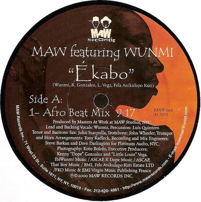 Masters At Work Featuring Xaviera Gold - Ékabo (VINYL) | Near Mint (NM) Near Mint (NM) - DEEP HOUSE / USED *NEAR MINT*