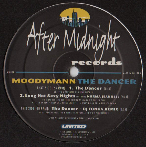 Moodymann The Dancer 12" Very Good Plus (VG+) Excellent (EX)