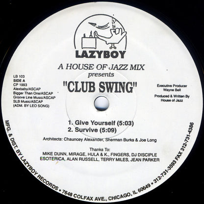 Club Swing (VINYL) | Very Good (VG) Generic - DEEP HOUSE / USED *VERY GOOD*