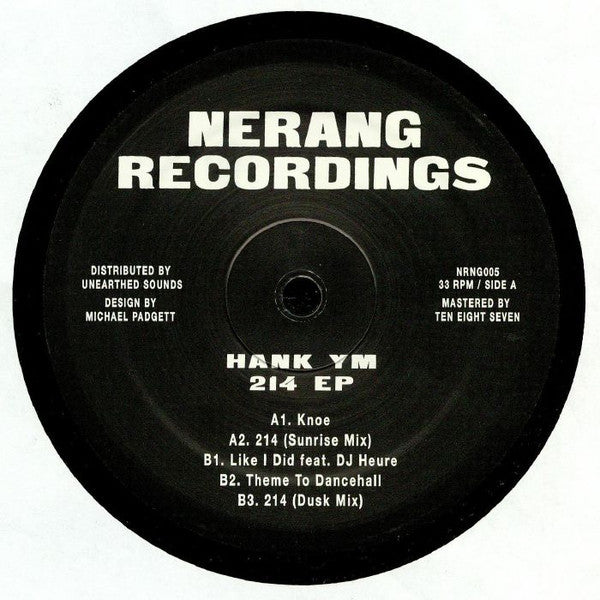 Hank Youngman - 214 EP | Mint (M) Generic - DEEP HOUSE