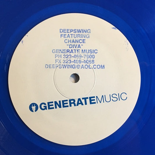 Deep Swing Feat. Chance Diva Generate Music 12", Promo, W/Lbl, Blu Very Good Plus (VG+) Generic