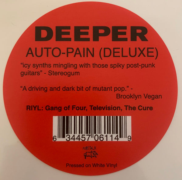Deeper (6) Auto-Pain (Deluxe) Fire Talk LP, Album, RE + LP + Dlx, Ltd, Whi Mint (M) Mint (M)
