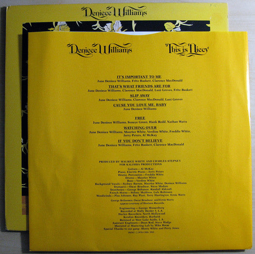 Deniece Williams This Is Niecy Columbia LP, Album, Pit Near Mint (NM or M-) Near Mint (NM or M-)