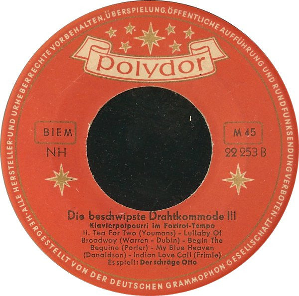 Der Schräge Otto Die Beschwipste Drahtkommode III Polydor 7" Very Good Plus (VG+) Generic