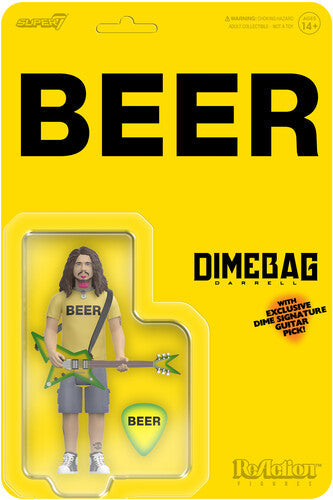 DIMEBAG DARRELL - Dimebag Darrell - ReAction Figures Wv2- Dimebag Darrell (BEER Shirt) (Action Figure, Collectible) |