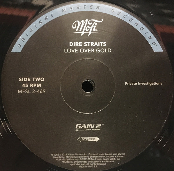 Dire Straits Love Over Gold (VG+ Sleeve) Mobile Fidelity Sound Lab 2x12", Album, Num, RE, RM, S/Edition, Gat Mint (M) Very Good Plus (VG+)