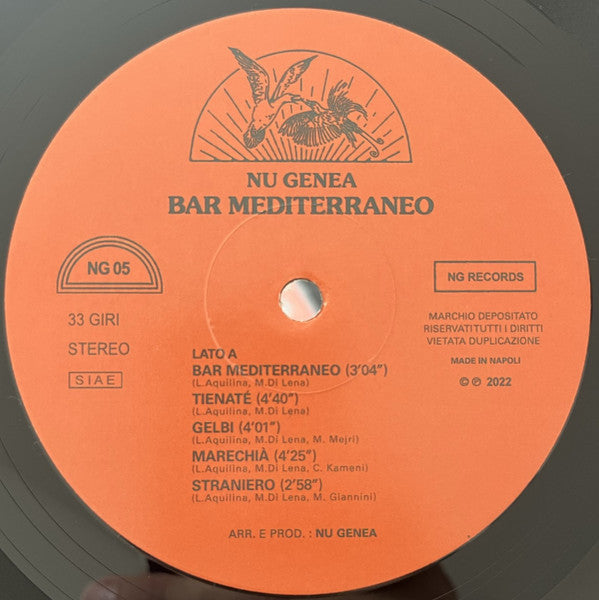 Nu Genea Bar Mediterraneo LP Mint (M) Mint (M)