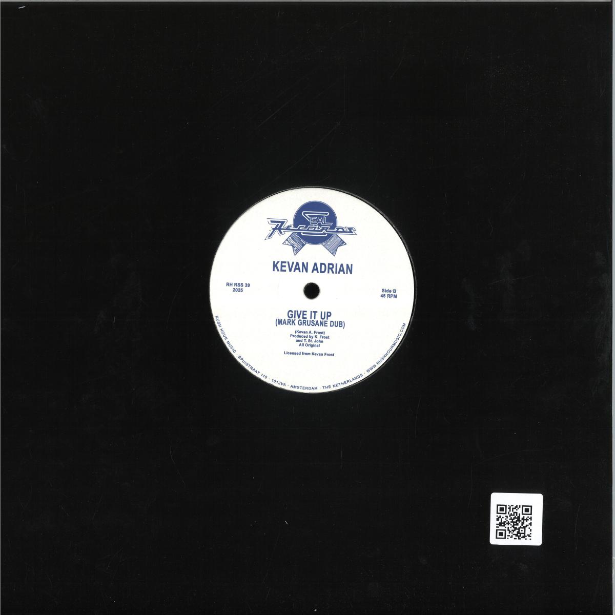 Kevan Adrian - (PRESALE 09/03/26) Give It Up (VINYL 12" Rush Hour) | NEW Mint (M) Mint (M) - DISCO/HOUSE *NEW*