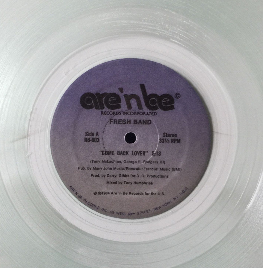 Fresh Band - Come Back Lover *CLEAR* | Mint (M) Generic - DISCO *NEW/UNOFFICIAL*