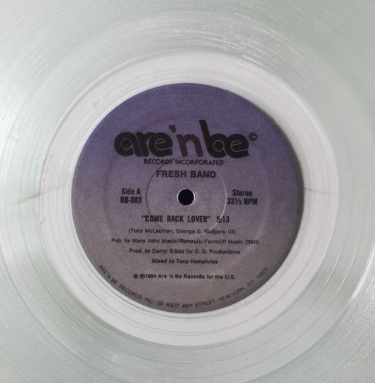 Fresh Band - Come Back Lover *CLEAR* | Mint (M) Generic - DISCO *NEW/UNOFFICIAL*