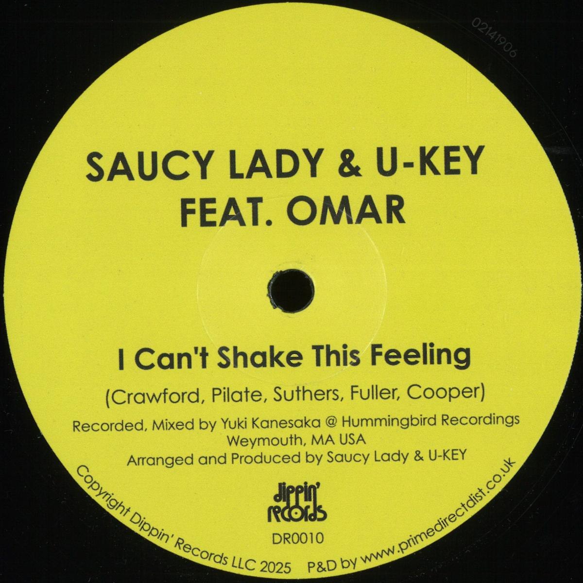Saucy Lady & U-Key Featuring Omar - I Can't Shake This Feeling (VINYL 12" Dippin`) | NEW Mint (M) Mint (M) - DISCO *NEW*