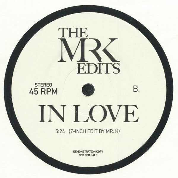 Felix Leo / In Love (Mr K Edits)(7" VINYL) | Mint (M) Generic - DISCO *NEW*
