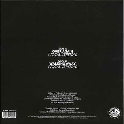 Brian Ice - Over Again + Walking Away (VINYL 12" Blanco Y Negro) | NEW - DISCO *NEW*