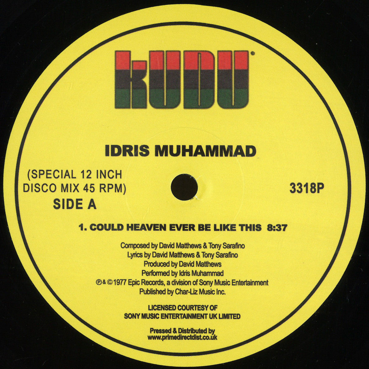 Idris Muhammad - Could Heaven Ever Be Like This / Tasty Cakes & Turn This Mutha Out (VINYL 12" KUDU 3318P) | NEW Mint (M) Mint (M) - DISCO *NEW*