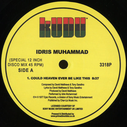 Idris Muhammad - Could Heaven Ever Be Like This / Tasty Cakes & Turn This Mutha Out (VINYL 12" KUDU 3318P) | NEW Mint (M) Mint (M) - DISCO *NEW*