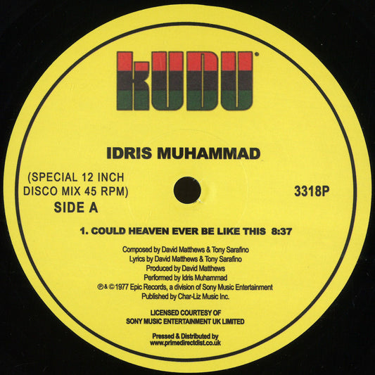 Idris Muhammad - Could Heaven Ever Be Like This / Tasty Cakes & Turn This Mutha Out (VINYL 12" KUDU 3318P) | NEW Mint (M) Mint (M) - DISCO *NEW*