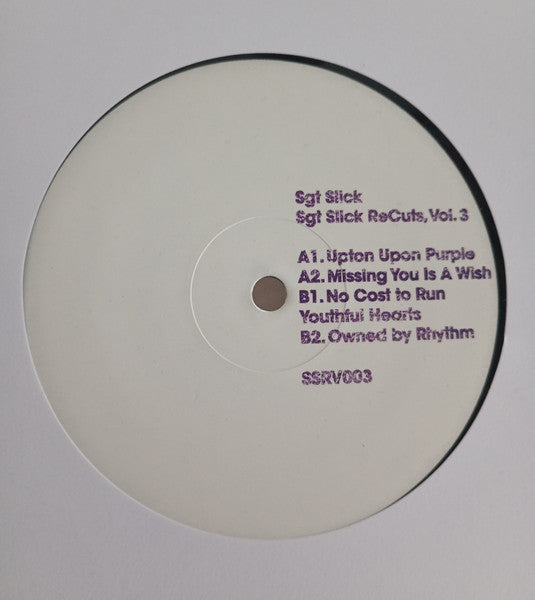 Sgt Slick ReCuts Vol. 3 (VINYL 12") | Mint (M) Mint (M) - DISCO *NEW*