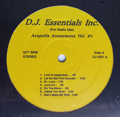 Acapella Anonymous Vol. #1 | Mint (M) Generic
